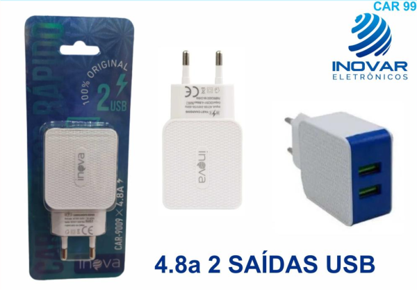 Fonte Para Carregador Inteligente Turbo 4.8a 2 Portas Usb - Image 3