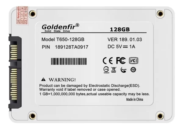 Disco sólido interno Goldenfir T650-128GB 128GB branco - Image 2